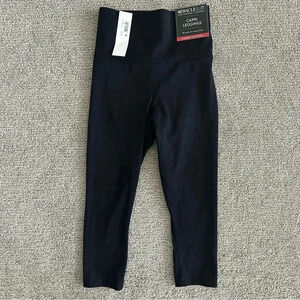 Miraclesuit High Rise Capri Tummy Control Black Leggings Sz Small‎